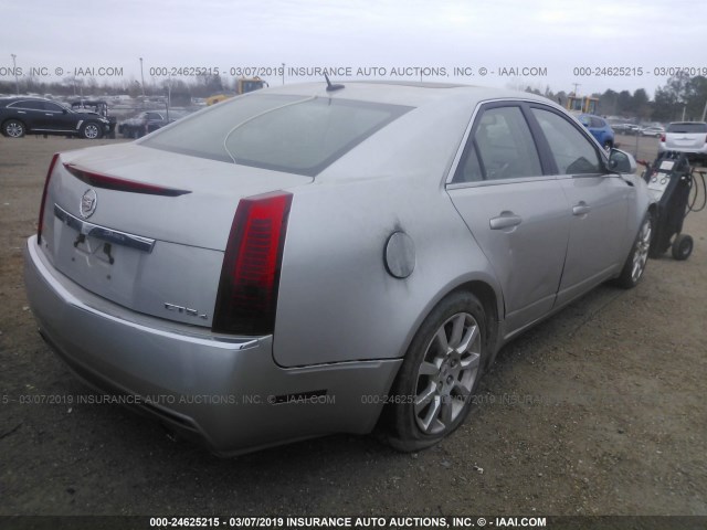 1G6DS57V380182544 - 2008 CADILLAC CTS HI FEATURE V6 SILVER photo 4