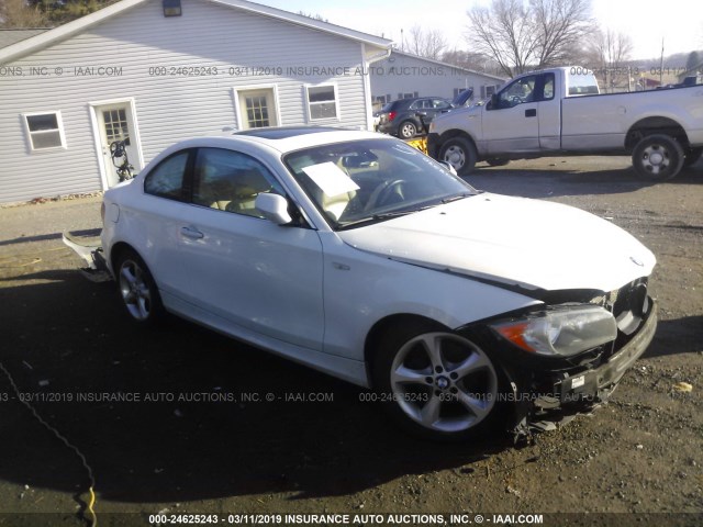 WBAUP7C59BVK78590 - 2011 BMW 128 I WHITE photo 1