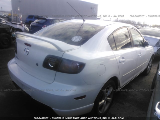 JM1BK123461443433 - 2006 MAZDA 3 S WHITE photo 4