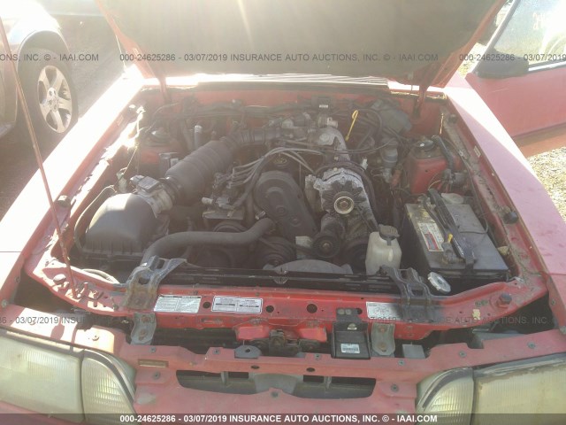 1FACP41M1PF149659 - 1993 FORD MUSTANG LX RED photo 10