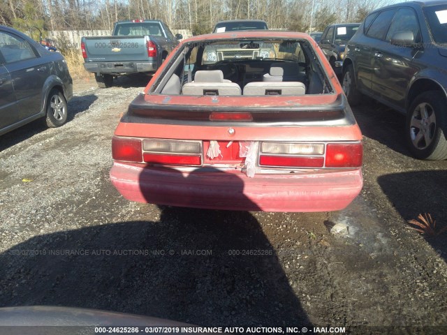 1FACP41M1PF149659 - 1993 FORD MUSTANG LX RED photo 6