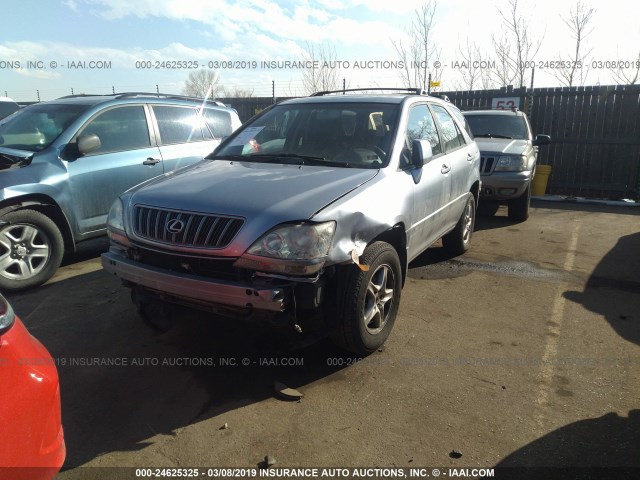 JTJHF10UX10208654 - 2001 LEXUS RX 300 SILVER photo 2