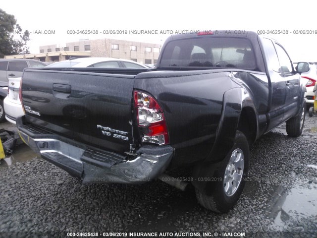 5TETU62N57Z442358 - 2007 TOYOTA TACOMA PRERUNNER ACCESS CAB BLACK photo 4