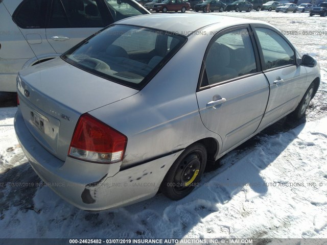 KNAFE121575421665 - 2007 KIA SPECTRA EX/LX SILVER photo 4