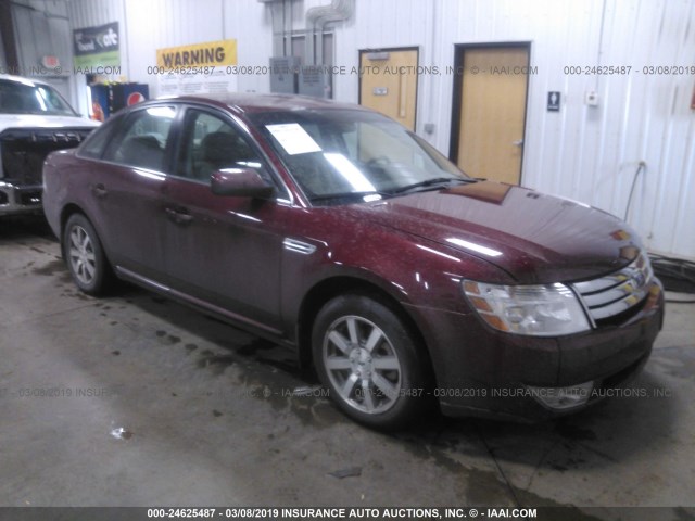 1FAHP24W88G162833 - 2008 FORD TAURUS SEL MAROON photo 1