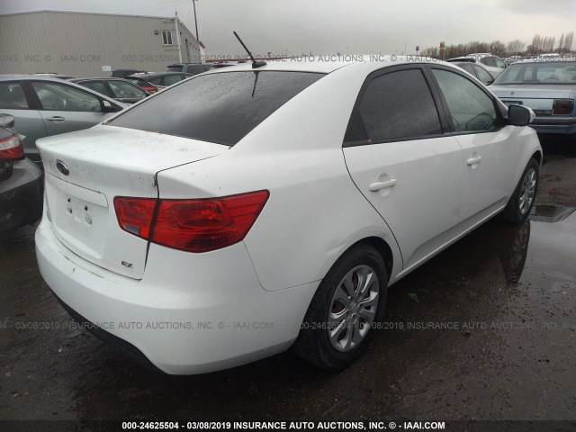 KNAFU4A23A5166407 - 2010 KIA FORTE EX WHITE photo 4