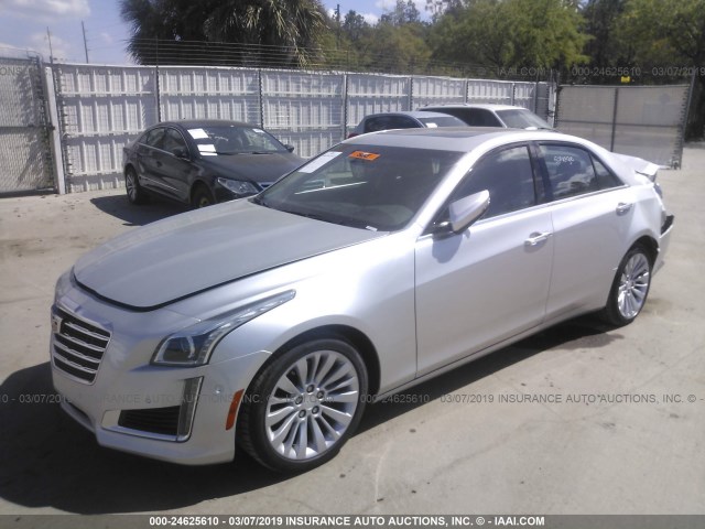 1G6AS5SS3J0174370 - 2018 CADILLAC CTS PREMIUM LUXURY SILVER photo 2