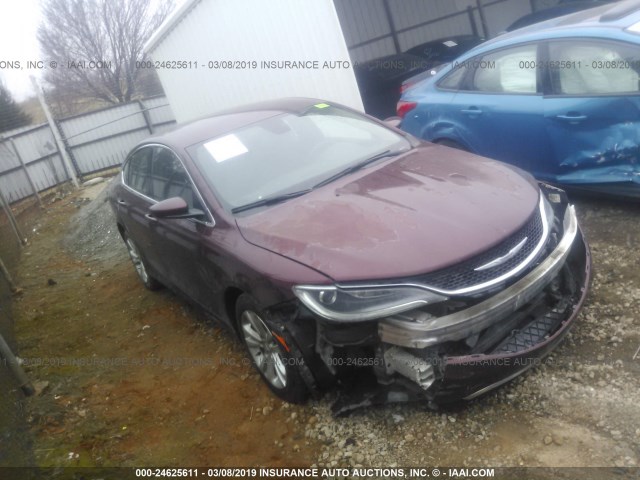 1C3CCCAB2FN579112 - 2015 CHRYSLER 200 LIMITED MAROON photo 1