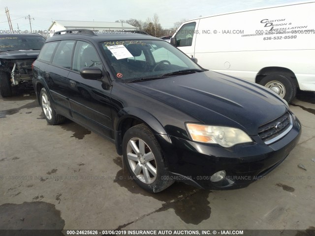 4S4BP61C267361354 - 2006 SUBARU LEGACY OUTBACK 2.5I BLACK photo 1