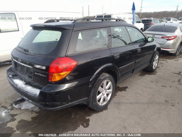 4S4BP61C267361354 - 2006 SUBARU LEGACY OUTBACK 2.5I BLACK photo 4