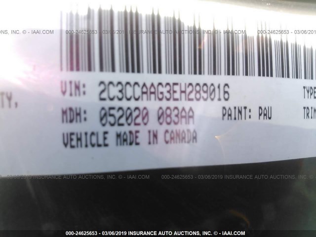 2C3CCAAG3EH289016 - 2014 CHRYSLER 300 GRAY photo 9