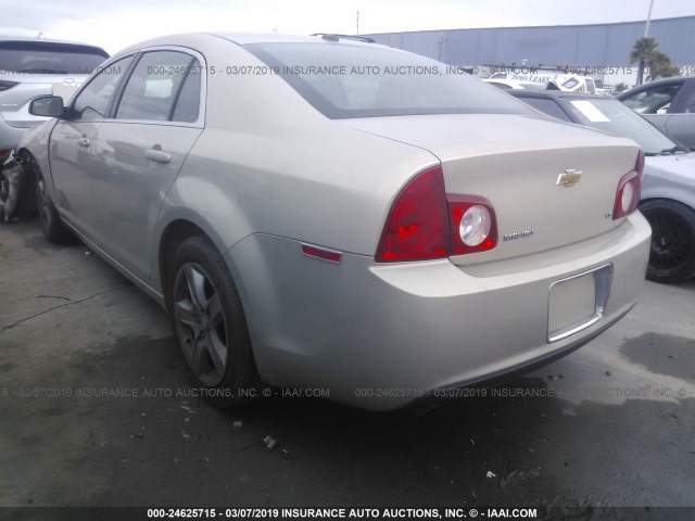 1G1ZG57B29F123163 - 2009 CHEVROLET MALIBU LS GOLD photo 3