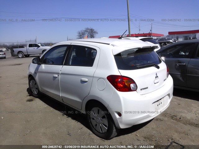 ML32A3HJXFH046422 - 2015 MITSUBISHI MIRAGE DE WHITE photo 3