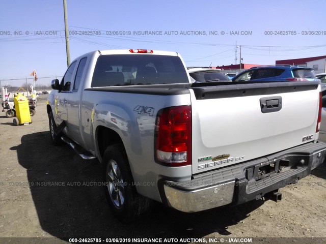 1GTR2WE33BZ124737 - 2011 GMC SIERRA K1500 SLT SILVER photo 3