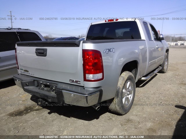 1GTR2WE33BZ124737 - 2011 GMC SIERRA K1500 SLT SILVER photo 4