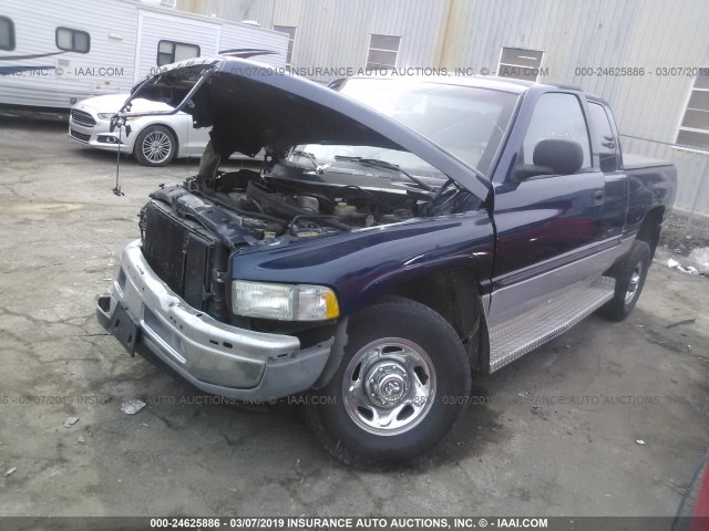 1B7KF2360WJ214234 - 1998 DODGE RAM 2500 BLUE photo 2