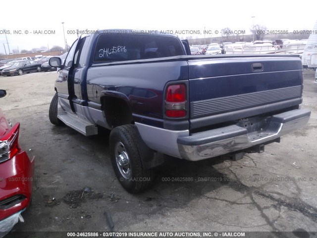 1B7KF2360WJ214234 - 1998 DODGE RAM 2500 BLUE photo 3