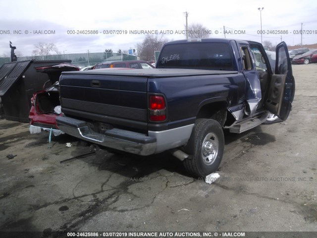 1B7KF2360WJ214234 - 1998 DODGE RAM 2500 BLUE photo 4