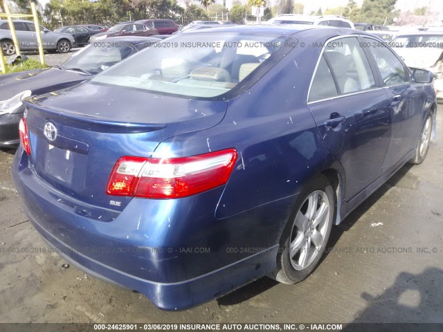 4T1BE46K99U312930 - 2009 TOYOTA CAMRY SE/LE/XLE BLUE photo 4