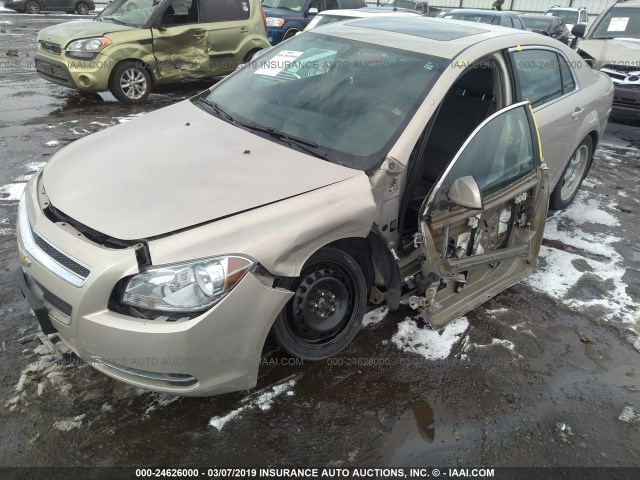 1G1ZJ57729F179603 - 2009 CHEVROLET MALIBU 2LT GOLD photo 2