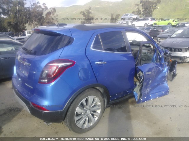 KL4CJASB9JB521412 - 2018 BUICK ENCORE PREFERRED BLUE photo 4