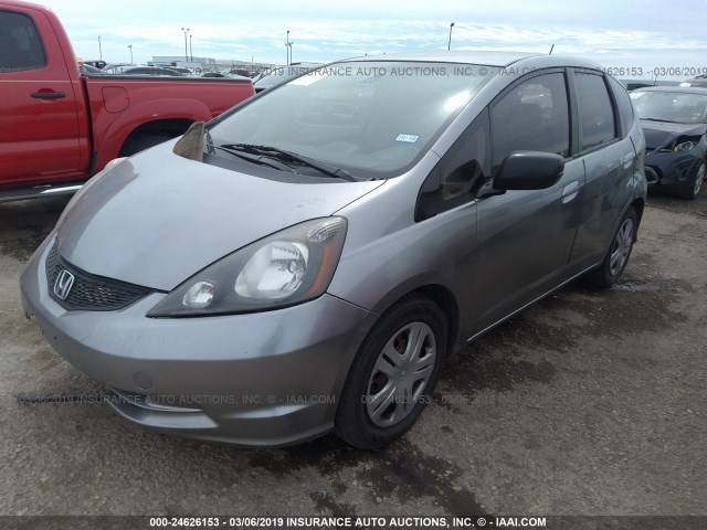 JHMGE8H24AC006323 - 2010 HONDA FIT GRAY photo 2