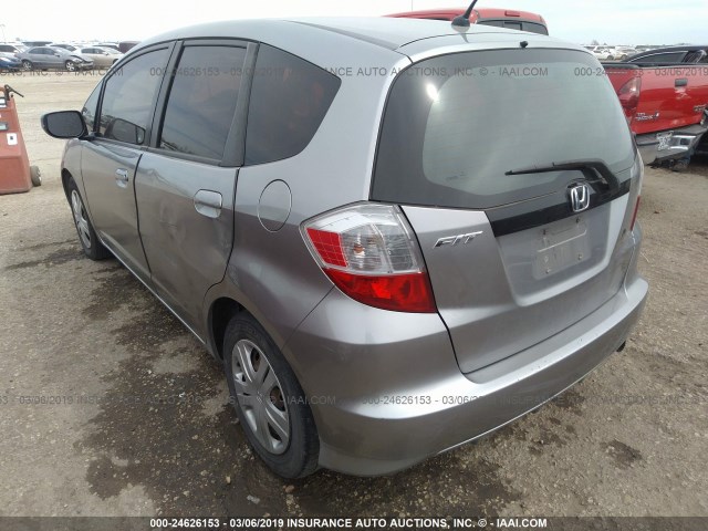 JHMGE8H24AC006323 - 2010 HONDA FIT GRAY photo 3