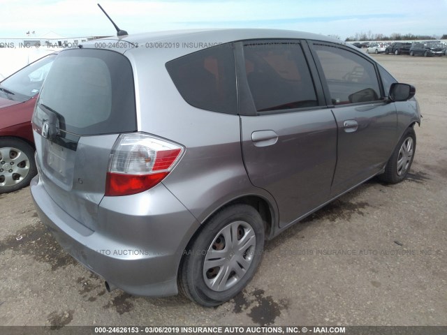 JHMGE8H24AC006323 - 2010 HONDA FIT GRAY photo 4