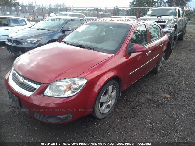 1G1AD5F55A7237688 - 2010 CHEVROLET COBALT 1LT RED photo 2