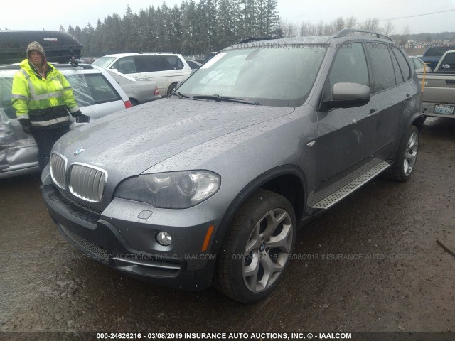 5UXFE83559L308471 - 2009 BMW X5 XDRIVE48I GRAY photo 2