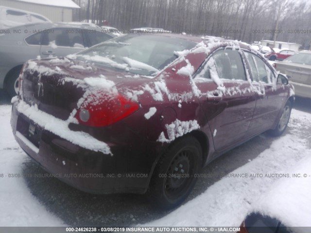 1G2ZF57B484169747 - 2008 PONTIAC G6 VALUE LEADER/BASE RED photo 4