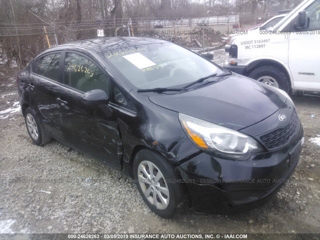 KNADM4A33D6205186 - 2013 KIA RIO LX BLACK photo 1