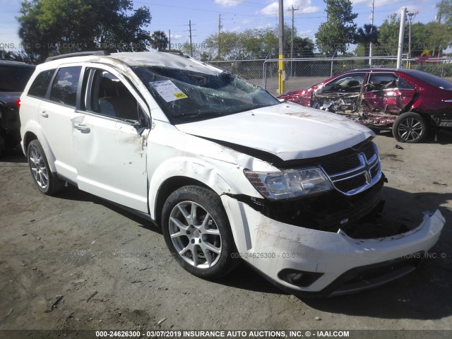 3C4PDCBB7ET250719 - 2014 DODGE JOURNEY SXT WHITE photo 1