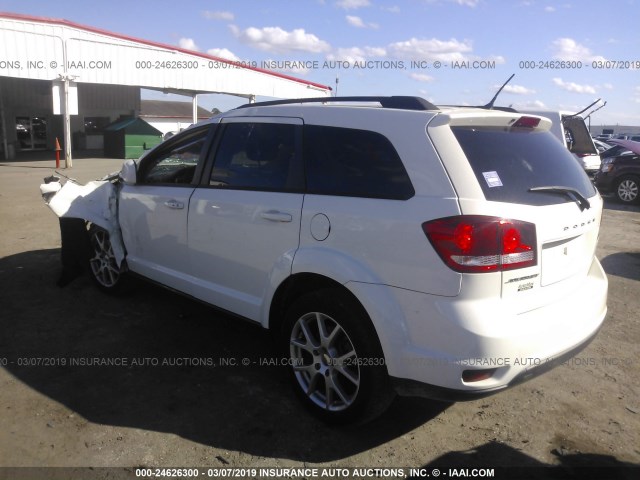 3C4PDCBB7ET250719 - 2014 DODGE JOURNEY SXT WHITE photo 3