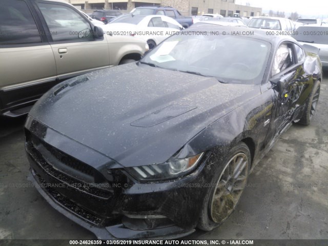 1FA6P8CF6F5301605 - 2015 FORD MUSTANG GT BLACK photo 2