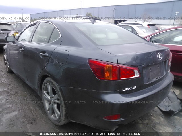 JTHBF5C25A5122843 - 2010 LEXUS IS 250 GRAY photo 3