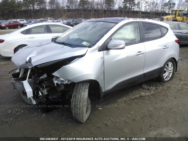 KM8JUCAC4AU106444 - 2010 HYUNDAI TUCSON GLS/LIMITED ვერცხლისფერი ფოტო 2