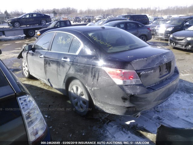 1HGCP3F8XAA011267 - 2010 HONDA ACCORD EXL BLACK photo 3