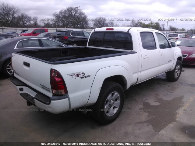 3TMKU72N87M011253 - 2007 TOYOTA TACOMA DBL CAB PRERUNNER LNG BED WHITE photo 4