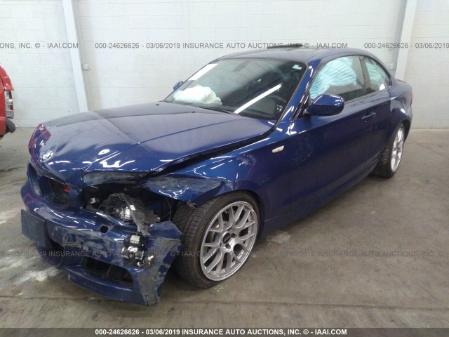 WBAUC9C50CVM11567 - 2012 BMW 135 I BLUE photo 2