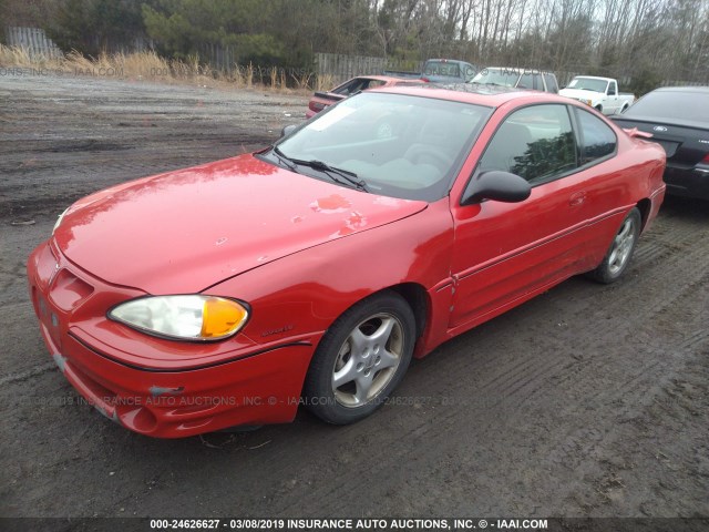 1G2NV12E85M185313 - 2005 PONTIAC GRAND AM GT1 RED photo 2