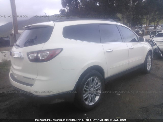 1GNKRGKD1FJ109715 - 2015 CHEVROLET TRAVERSE LT WHITE photo 4