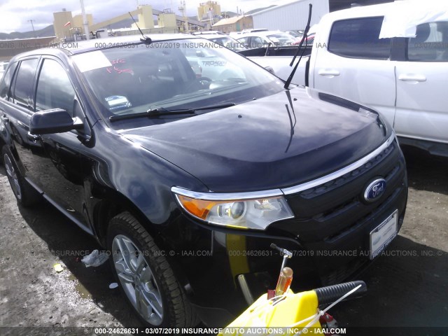 2FMDK3JC7DBB65114 - 2013 FORD EDGE SEL BLACK photo 1