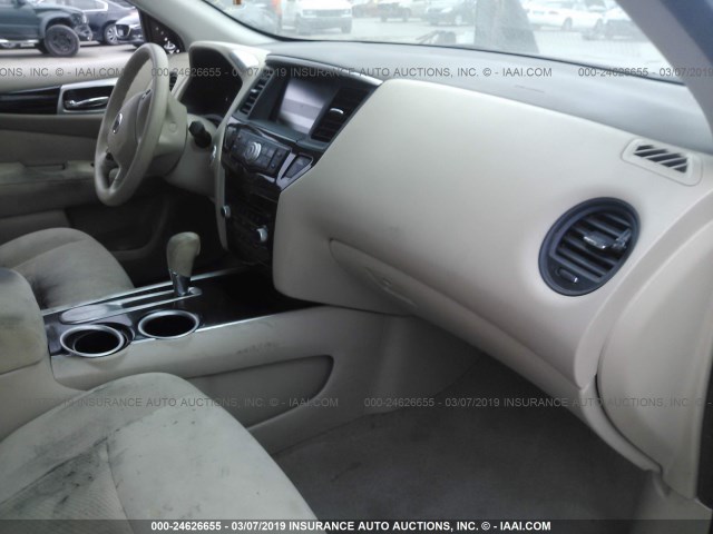 5N1AR2MN0EC712411 - 2014 NISSAN PATHFINDER S/SV/SL/PLATINUM RED photo 5