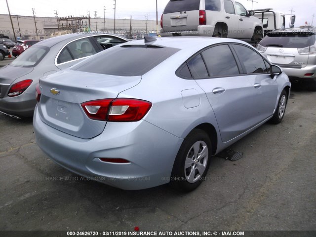 1G1BC5SM8J7212384 - 2018 CHEVROLET CRUZE LS BLUE photo 4