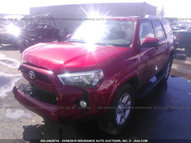 JTEZU5JR7F5097680 - 2015 TOYOTA 4RUNNER SR5/LIMITED RED photo 2