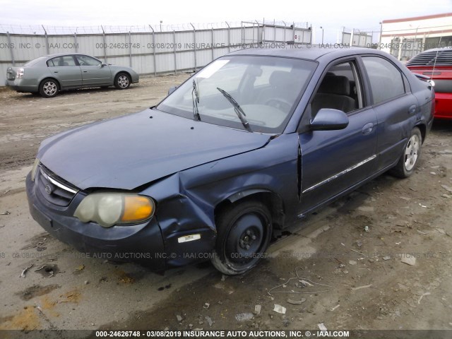 KNAFB161425087415 - 2002 KIA SPECTRA GS/GSX ლურჯი ფოტო 2