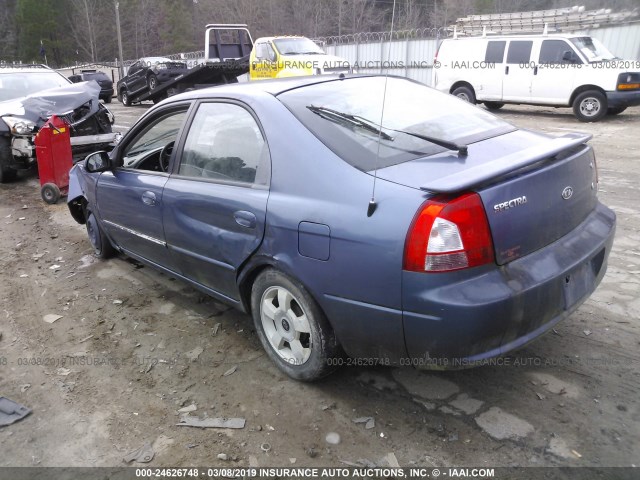 KNAFB161425087415 - 2002 KIA SPECTRA GS/GSX ლურჯი ფოტო 3