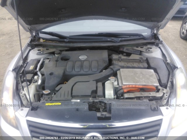 1N4CL21E58C283912 - 2008 NISSAN ALTIMA HYBRID SILVER photo 10