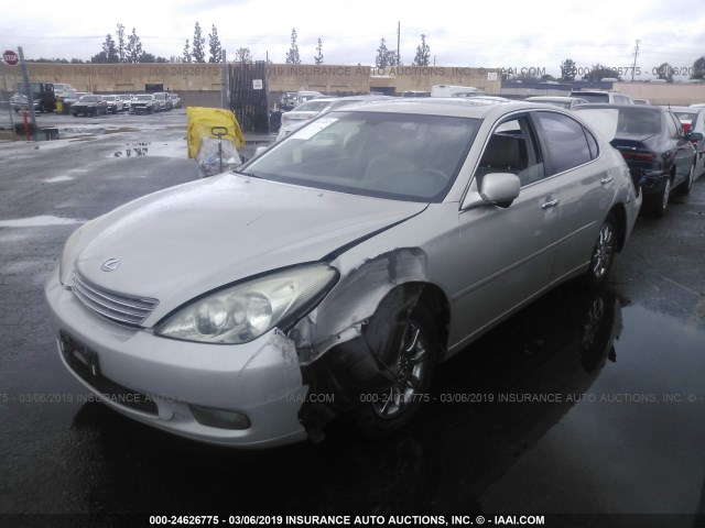 JTHBF30G335038141 - 2003 LEXUS ES 300 SILVER photo 2